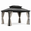 Aluminium Pavillon 3x4m Schwarz Beige