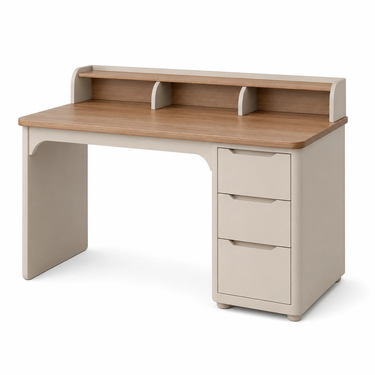 Schreibtisch mit MDF und Holzfurnier, Beige, 120x60x75 cm