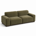 Zweisitzer Sofa aus Cordstoff Grün 200cm