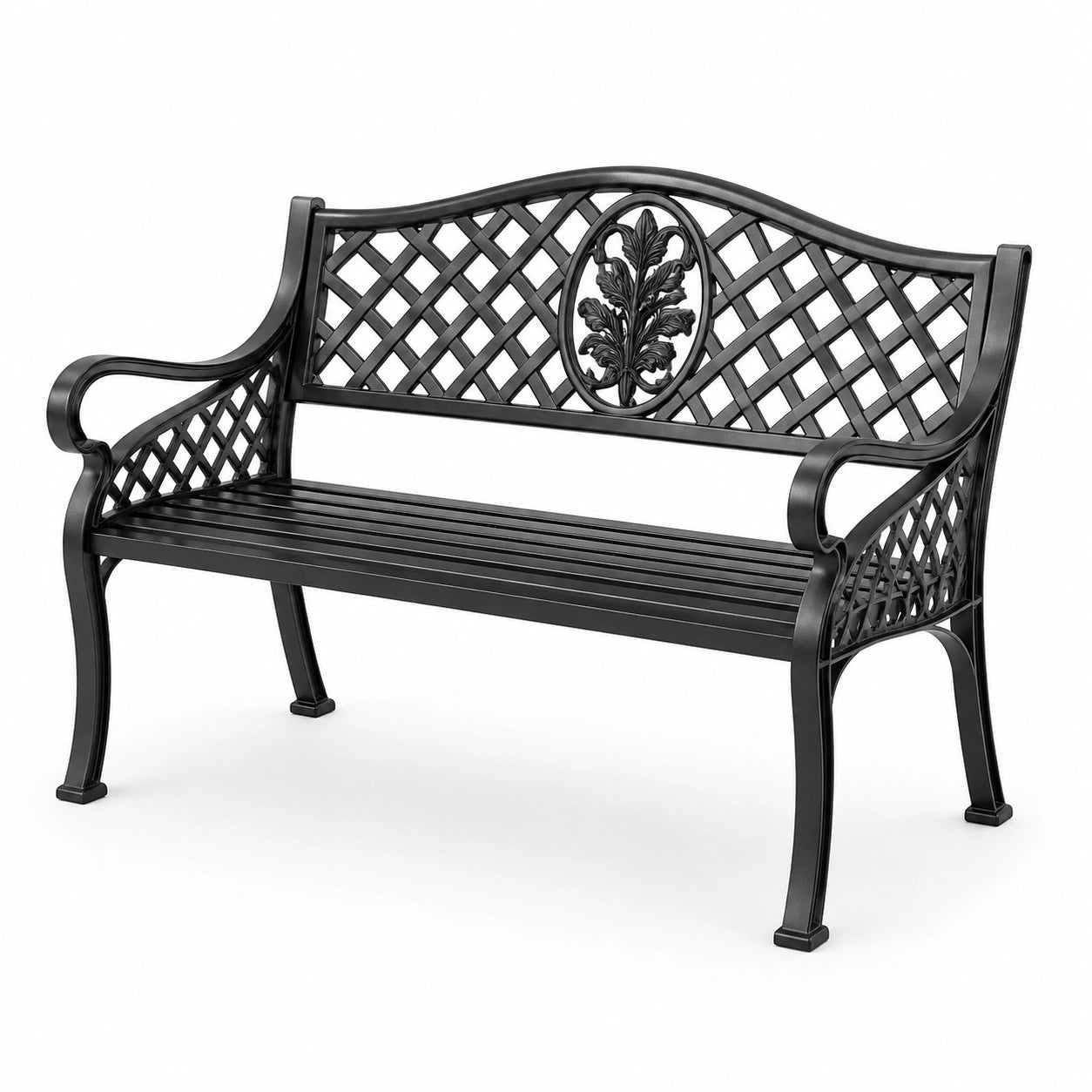 Gartenbank Gusseisen 120cm Schwarz