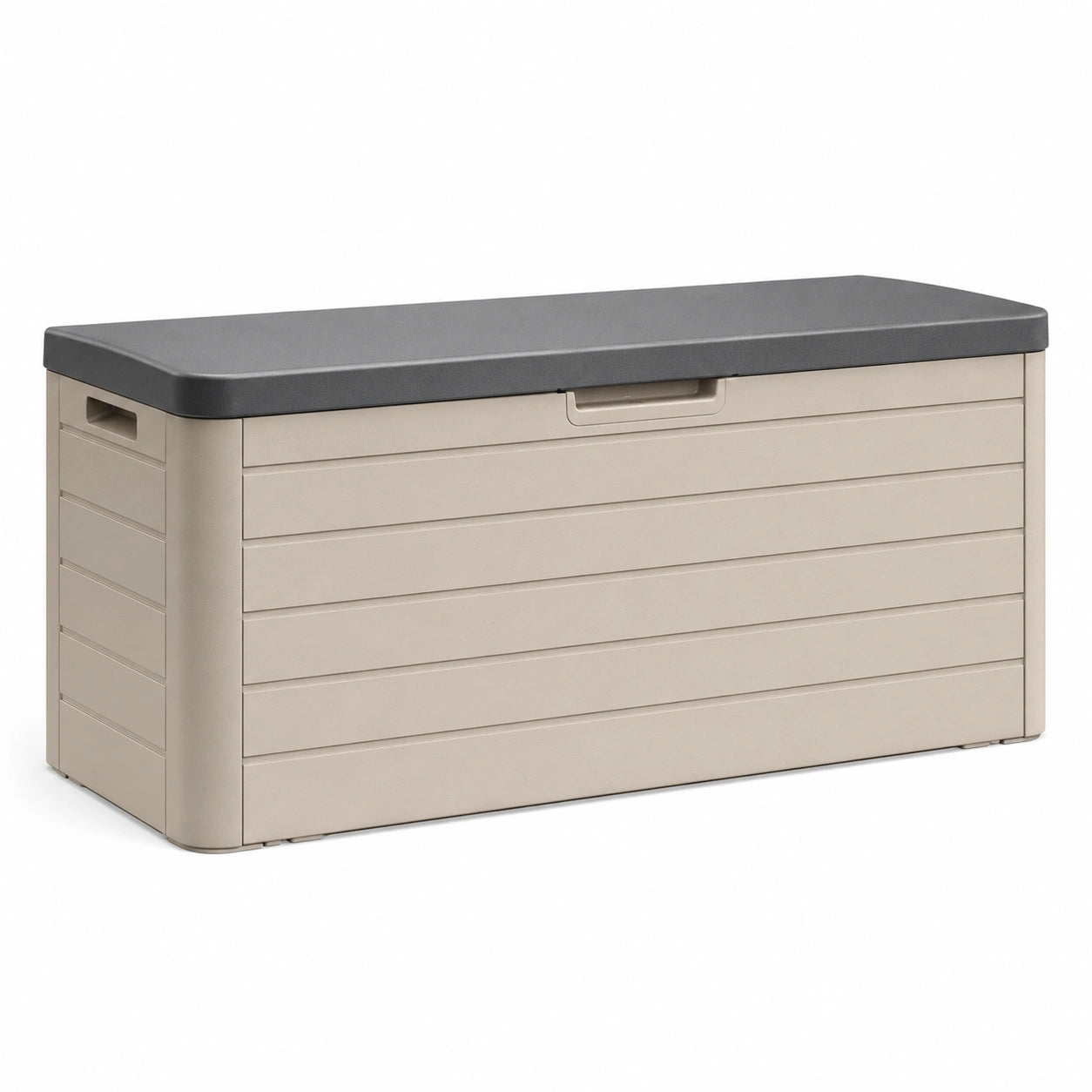 Gartenbox aus Polypropylen 120x45x60cm Beige/Anthrazit