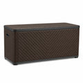 Kunststoff-Aufbewahrungsbox in Rattanoptik Braun 120x60x50 cm