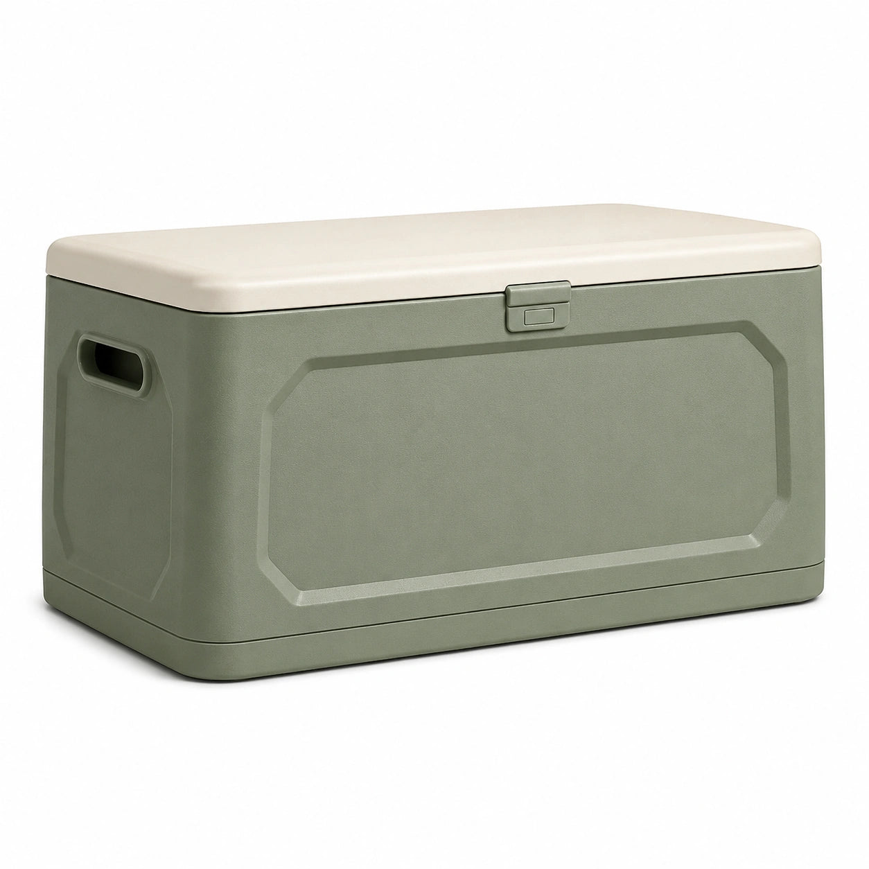 Kunststoff-Aufbewahrungsbox 120L Grün/Beige