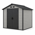 Gartenhaus Kunststoff 185x152x226 cm Polyethylen Grau/Anthrazit