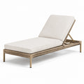 Gartenliege Aluminium mit Polyesterkissen Beige 200x70x35 cm