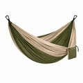 Nylon Hängematte 275x140cm Grün/Beige